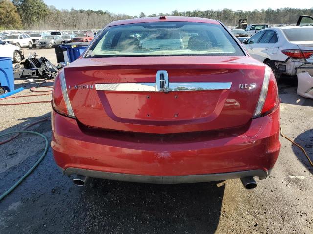 1LNHL9DR1AG611862 - 2010 LINCOLN MKS RED photo 6