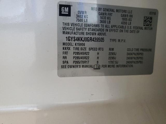 1GYS4KKJ0GR439505 - 2016 CADILLAC ESCALADE ESV PLATINUM Krem foto 14