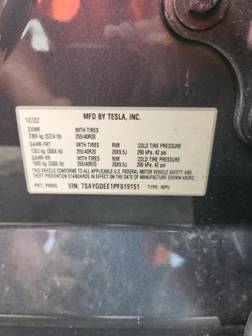 7SAYGDEE1PF619151 - 2023 TESLA MODEL Y Grafit foto 12