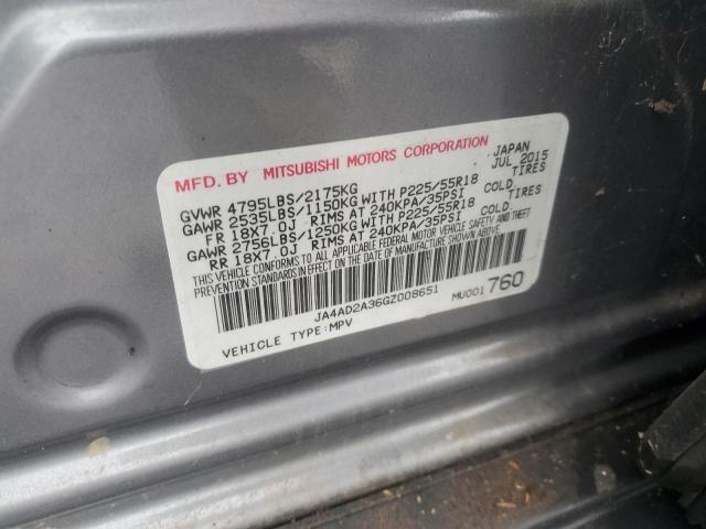 JA4AD2A36GZ008651 - 2016 MITSUBISHI OUTLANDER ES Szary zdjęcie 13