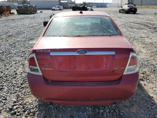 3FAHP08108R265336 - 2008 FORD FUSION SEL RED photo 6