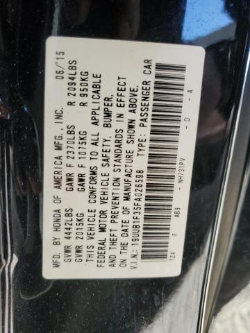 19UUB1F35FA026598 - 2015 ACURA TLX BLACK photo 12