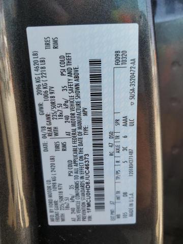 1FMCU0HD8JUC46373 - 2018 FORD ESCAPE SEL 灰色 照片 13