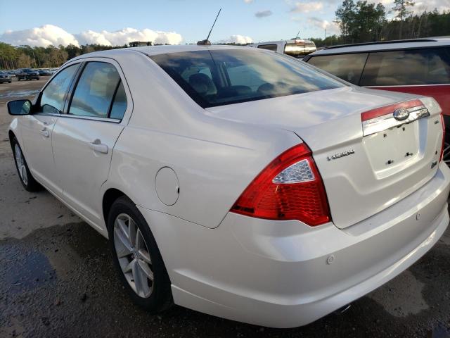 3FAHP0JG8AR207236 - 2010 FORD FUSION SEL WHITE photo 2