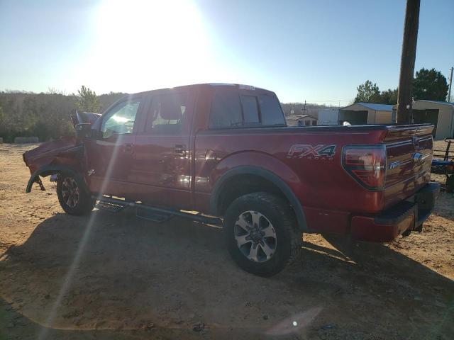 1FTFW1ET9DFA57348 - 2013 FORD F150 SUPERCREW RED photo 2