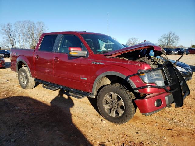 1FTFW1ET9DFA57348 - 2013 FORD F150 SUPERCREW RED photo 4