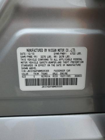 JN1CV6AP9BM505305 - 2011 INFINITI G37 BASE GRAY photo 12