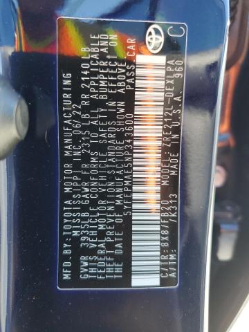 5YFEPMAE5NP343600 - 2022 TOYOTA COROLLA LE Көк фото 12