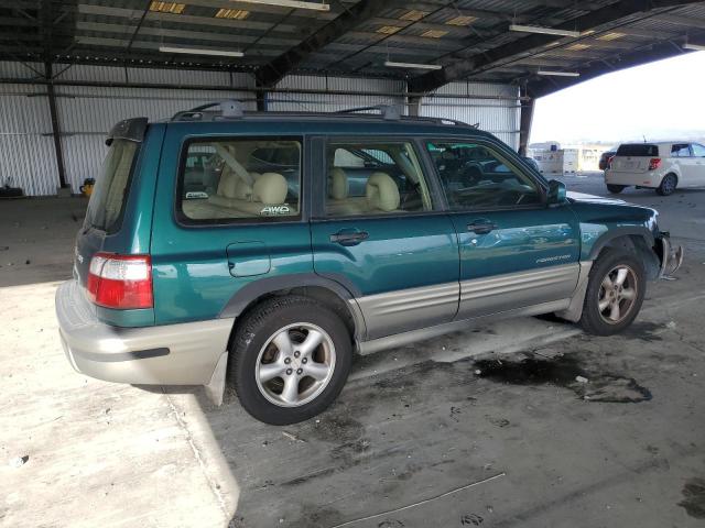 JF1SF65541H766210 - 2001 SUBARU FORESTER S Կանաչ լուսանկար 3