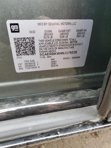 5GAERBKW4NJ179218 - 2022 BUICK ENCLAVE ESSENCE 灰色 照片 13