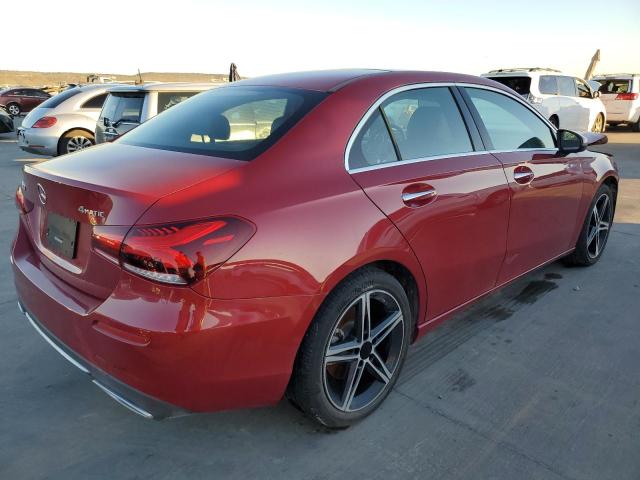 W1K3G4FB9LJ201750 - 2020 MERCEDES-BENZ A 220 4MATIC RED photo 3