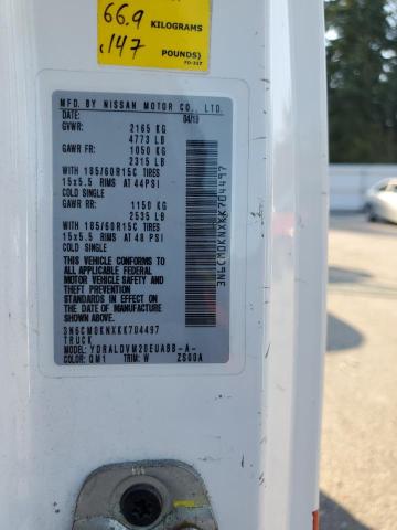 3N6CM0KNXKK704497 - 2019 NISSAN NV200 2.5S WHITE photo 12