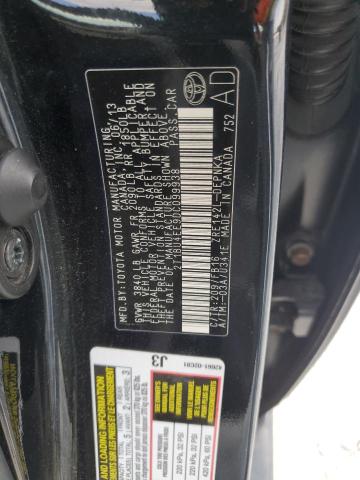 2T1BU4EE9DC099938 - 2013 TOYOTA COROLLA BASE შავი ფოტო 12