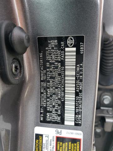 4T1BF1FK2HU342510 - 2017 TOYOTA CAMRY LE Boz foto 12