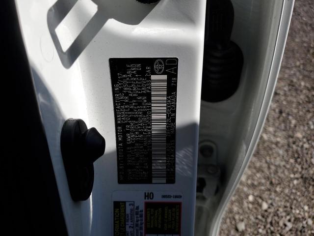 2T1BURHE6JC020116 - 2018 TOYOTA COROLLA L Biały zdjęcie 13