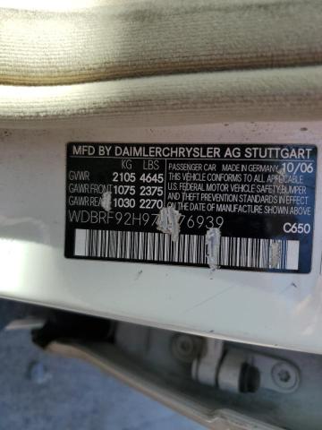 WDBRF92H97F876939 - 2007 MERCEDES-BENZ C 280 4MATIC WHITE photo 13