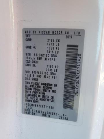 3N6CM0KN2KK711430 - 2019 NISSAN NV200 2.5S 白色 照片 13