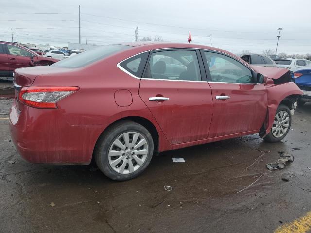 3N1AB7AP0EL695936 - 2014 NISSAN SENTRA S RED photo 3