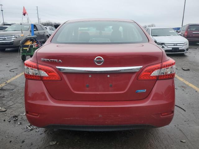 3N1AB7AP0EL695936 - 2014 NISSAN SENTRA S RED photo 6