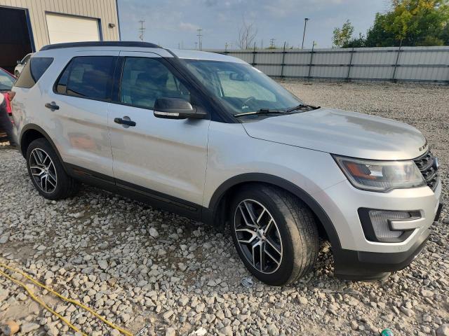 1FM5K8GT1HGD45406 - 2017 FORD EXPLORER SPORT Сріблястий фото 4