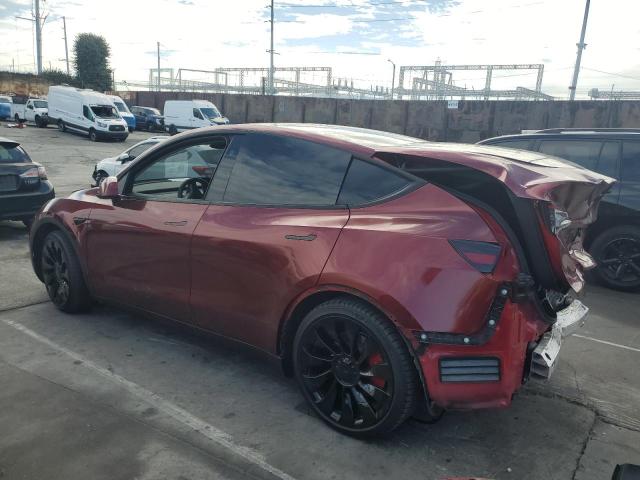 7SAYGDEF9PF794322 - 2023 TESLA MODEL Y BURGUNDY photo 2