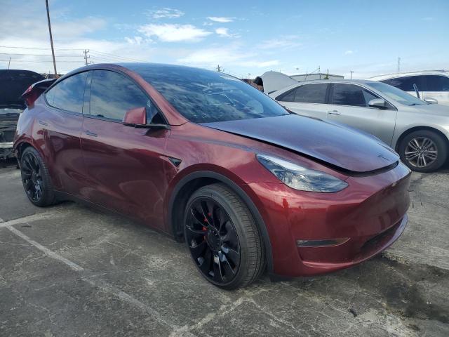 7SAYGDEF9PF794322 - 2023 TESLA MODEL Y BURGUNDY photo 4