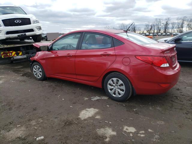 KMHCT4AE1GU164118 - 2016 HYUNDAI ACCENT SE RED photo 2