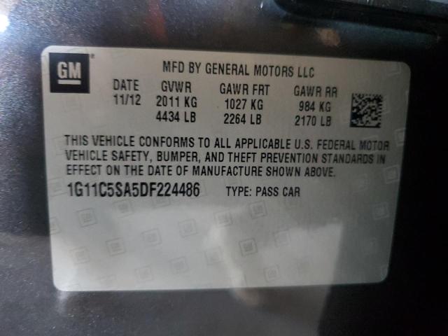 1G11C5SA5DF224486 - 2013 CHEVROLET MALIBU 1LT Boz foto 12