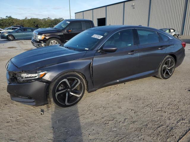 1HGCV1F39JA252851 - 2018 HONDA ACCORD SPORT GRAY photo 1