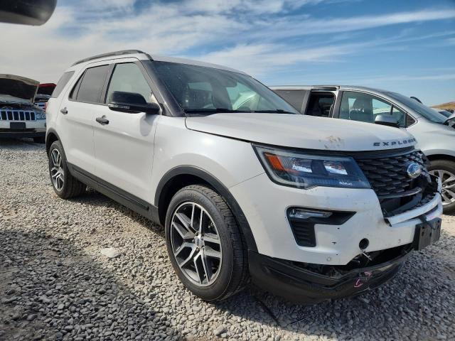 1FM5K8GT7JGC41458 - 2018 FORD EXPLORER SPORT Білий фото 4