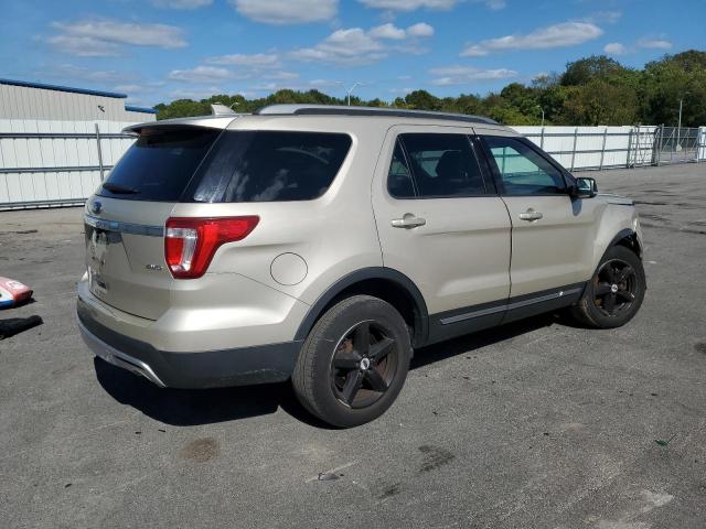 1FM5K8D81HGC91315 - 2017 FORD EXPLORER XLT GOLD photo 3