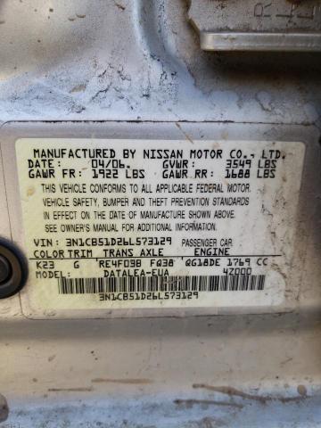 3N1CB51D26L573129 - 2006 NISSAN SENTRA 1.8 SILVER photo 12