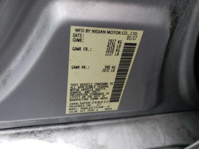 1N4AL3AP1HC268452 - 2017 NISSAN ALTIMA 2.5 ვერცხლისფერი ფოტო 12