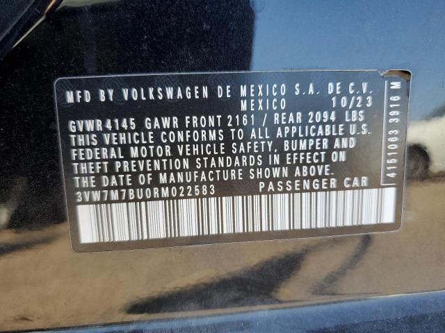 3VW7M7BU0RM022583 - 2024 VOLKSWAGEN JETTA SE BLACK photo 13