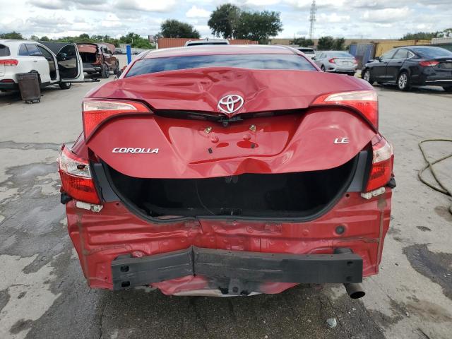 2T1BURHE5JC963808 - 2018 TOYOTA COROLLA L Czerwony zdjęcie 6