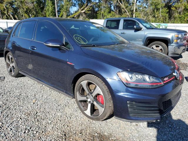 3VW447AU9HM002965 - 2017 VOLKSWAGEN GTI S/SE BLUE photo 4