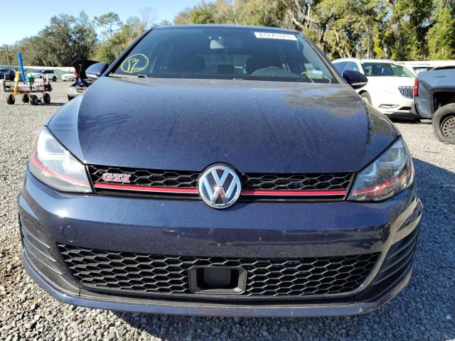 3VW447AU9HM002965 - 2017 VOLKSWAGEN GTI S/SE BLUE photo 5