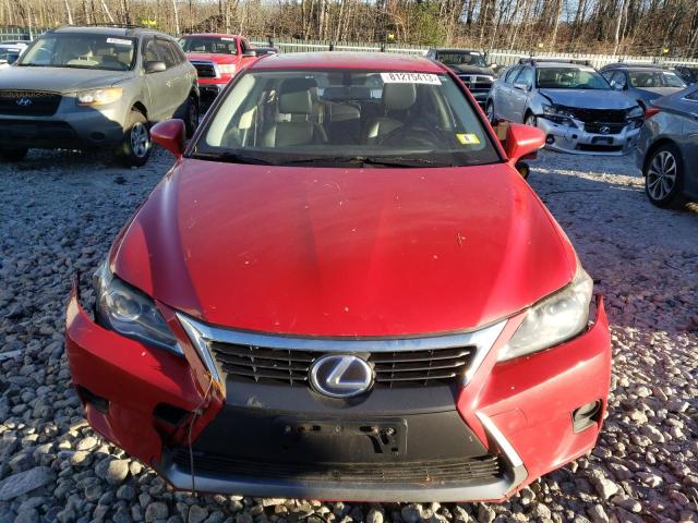 JTHKD5BH1E2181195 - 2014 LEXUS CT 200 RED photo 5