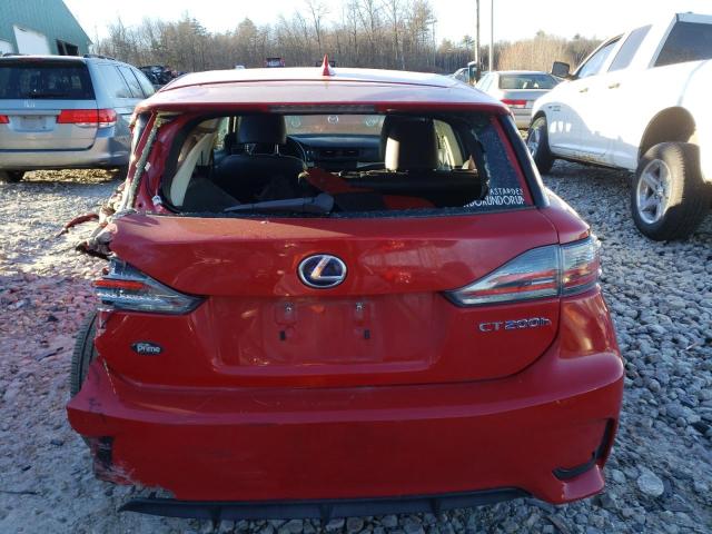 JTHKD5BH1E2181195 - 2014 LEXUS CT 200 RED photo 6