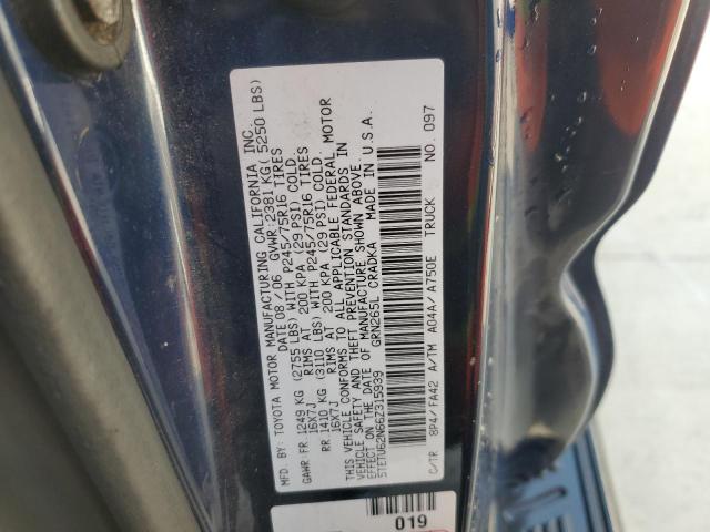 5TETU62N66Z315939 - 2006 TOYOTA TACOMA PRERUNNER ACCESS CAB BLUE photo 12