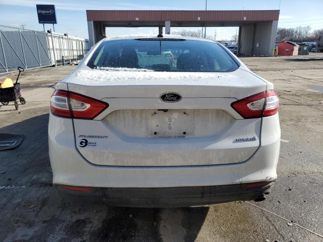 3FA6P0UU8GR155978 - 2016 FORD FUSION S HYBRID WHITE photo 6