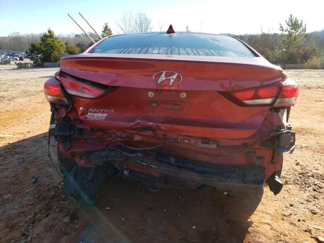 5NPD84LF9HH203159 - 2017 HYUNDAI ELANTRA SE RED photo 6