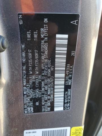 5TDKK3DCXFS547873 - 2015 TOYOTA SIENNA LE Boz foto 13