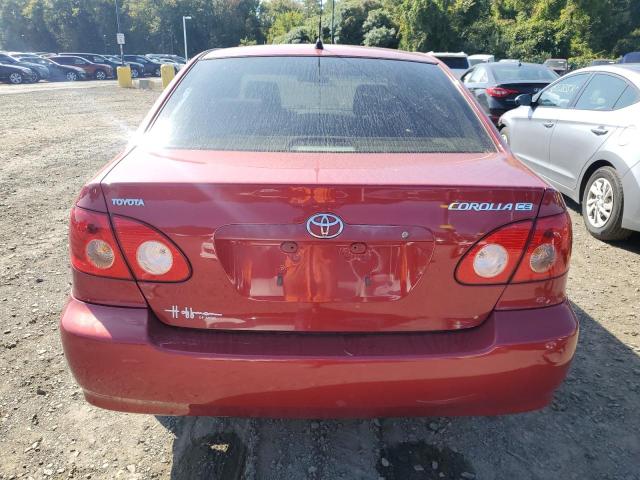 JTDBR32E870112676 - 2007 TOYOTA COROLLA CE Бордовий фото 6