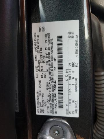 1FMCU9J90LUB18044 - 2020 FORD ESCAPE TITANIUM GRAY photo 13