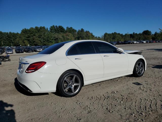 55SWF4KB1JU269480 - 2018 MERCEDES-BENZ C 300 4MATIC WHITE photo 3