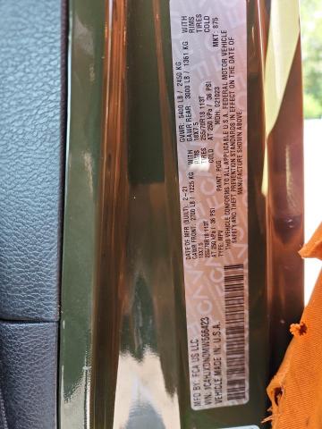 1C4HJXDN0MW666423 - 2021 JEEP WRANGLER U SPORT أخضر صورة 12