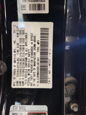 5J6RM4H3XFL061441 - 2015 HONDA CR-V LX შავი ფოტო 13