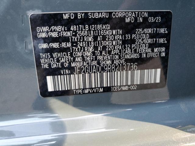 JF2GUADC9R8213736 - 2024 SUBARU CROSSTREK PREMIUM 蓝色 照片 14