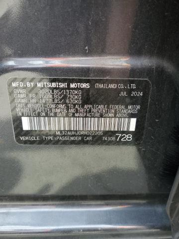 ML32AUHJ0RH022205 - 2024 MITSUBISHI MIRAGE ES 灰色 照片 12